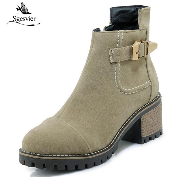 sgesvier 2020 new women ankle boots fashion zipper round toe black beige thick heel buckle women short boots size 34-44 ox885
sgesvier 2020 new women ankle boots fashion zipper round toe black beige thick heel buckle women short boots size 34-44 ox885