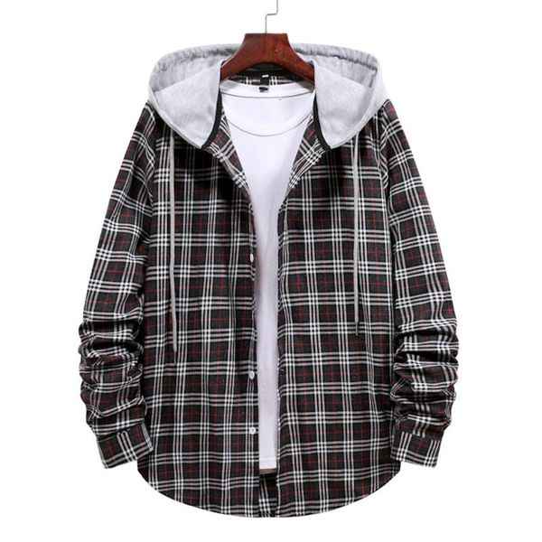 shirt men autumn winter warm quality hooded long sleeved plaid patchwork button collar smart slim casual shirts for men blouse, White;black 
shirt men autumn winter warm quality hooded long sleeved plaid patchwork button collar smart slim casual shirts for men blouse, White;black