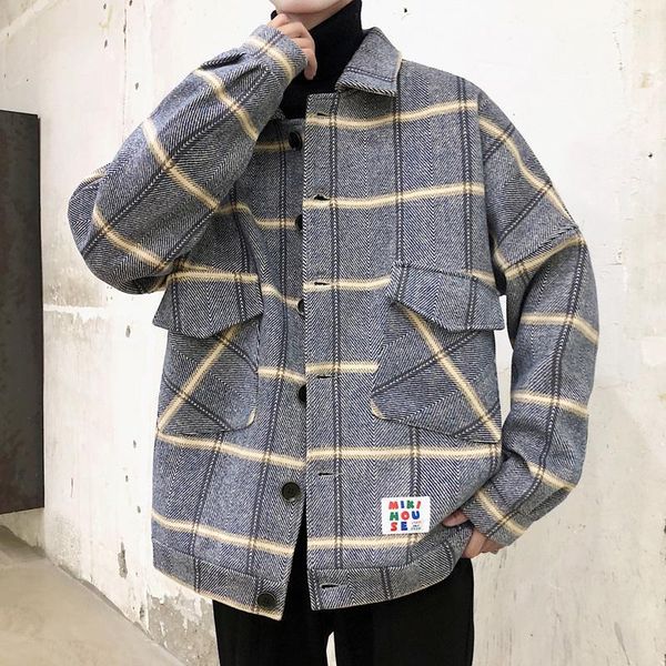 men's lattice snow jacket thickening worsted loose woolen blends trench overcoat male cashmere cotton-padded clothes coat m-3xl1, Black
men's lattice snow jacket thickening worsted loose woolen blends trench overcoat male cashmere cotton-padded clothes coat m-3xl1, Black