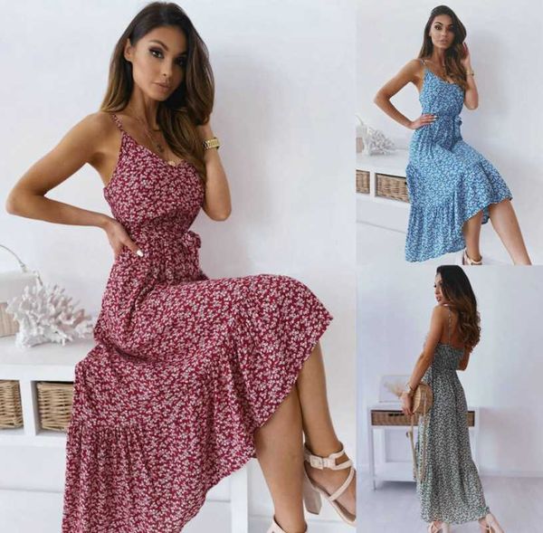 casual dresses fashion halter strap backless small bouquet waist tie print women's dress 2021 summer hollow slim ladies suspender, Black;gray
casual dresses fashion halter strap backless small bouquet waist tie print women's dress 2021 summer hollow slim ladies suspender, Black;gray