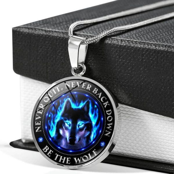 2020 trending choker necklace never auit never back down wolf p cabochon glass pendant stainless steel chain necklace, Silver
2020 trending choker necklace never auit never back down wolf p cabochon glass pendant stainless steel chain necklace, Silver