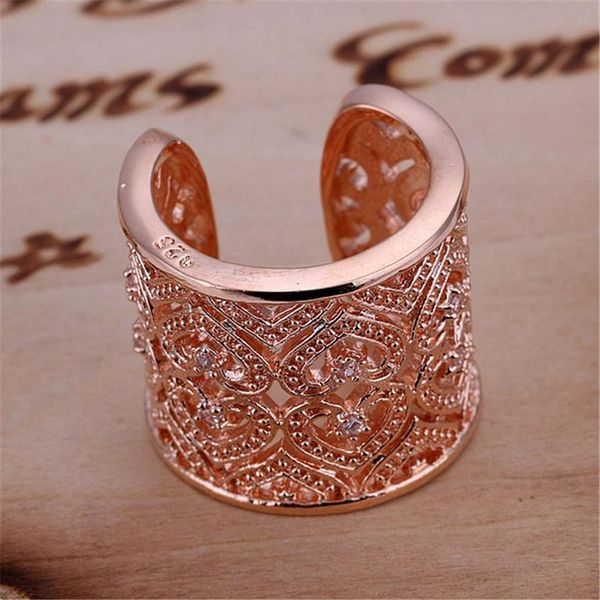 new fashion charm noble hollow crystal suspicious female ring rose gold color women men ring h bbypng, Silver
new fashion charm noble hollow crystal suspicious female ring rose gold color women men ring h bbypng, Silver