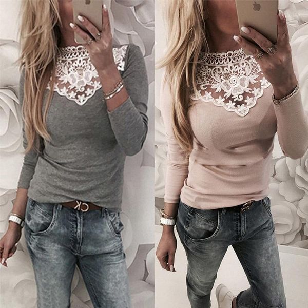womens warm long sleeve knitted lace blouse ladies pullover jumper lace shirt1, White
womens warm long sleeve knitted lace blouse ladies pullover jumper lace shirt1, White