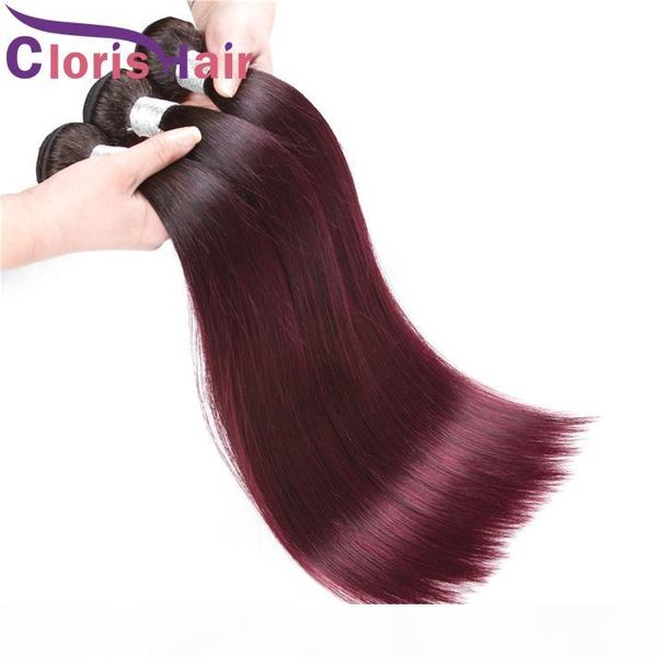 two tone wine red peruvian virgin colored bundles silky straight human hair extensions 3pcs pre-colored 1b 99j burgundy ombre weaves vendors, Black
two tone wine red peruvian virgin colored bundles silky straight human hair extensions 3pcs pre-colored 1b 99j burgundy ombre weaves vendors, Black