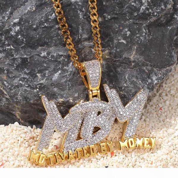 iced out micro pave mbm letters pendant necklace motivated by money gold color plated cubic zircon hip hop jewelry, Silver
iced out micro pave mbm letters pendant necklace motivated by money gold color plated cubic zircon hip hop jewelry, Silver