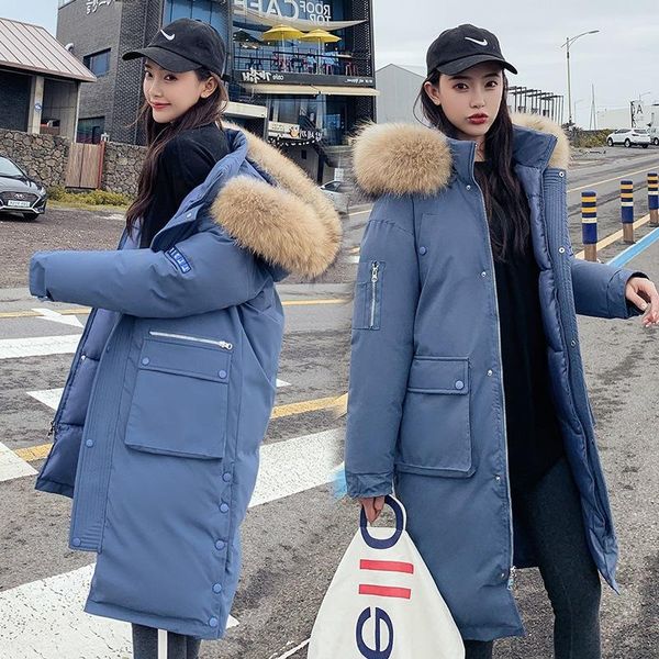 women's winter jacke 2019 long down cotton clothing detachable hat thick warm jacket1, Black
women's winter jacke 2019 long down cotton clothing detachable hat thick warm jacket1, Black