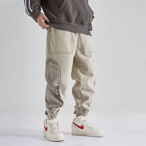 2021 new japanese fashion fit corduroy spliced designer pants trousers streetwear hip hop men joggers qdov, Blue
2021 new japanese fashion fit corduroy spliced designer pants trousers streetwear hip hop men joggers qdov, Blue