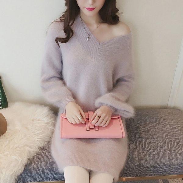 kdfa6 korean new x1cey autumn pullover dress dressv-neck sweater dress mid-length long sleeve pullover sweater loose fashion style, White;black
kdfa6 korean new x1cey autumn pullover dress dressv-neck sweater dress mid-length long sleeve pullover sweater loose fashion style, White;black