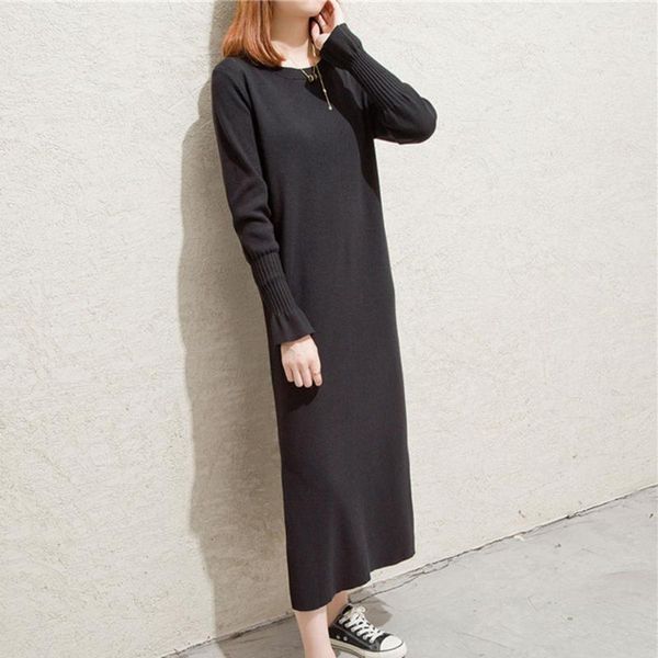 casual dresses bellaza flare sleeve knitted dress female spring korean style bottoming split mid-calf slim fashion women vestido1, Black;gray
casual dresses bellaza flare sleeve knitted dress female spring korean style bottoming split mid-calf slim fashion women vestido1, Black;gray