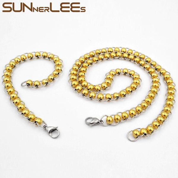 sunnerlees new fashion jewelry stainless steel necklace bracelet set 9mm link chain gold-color for mens womens sc41 s, Silver
sunnerlees new fashion jewelry stainless steel necklace bracelet set 9mm link chain gold-color for mens womens sc41 s, Silver