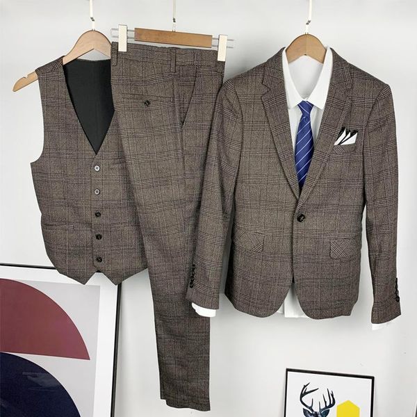 plyesxale mens slim fit plaid suit sets fashion three piece coffee blue grey wedding suits for men 2020 new q961, White;black
plyesxale mens slim fit plaid suit sets fashion three piece coffee blue grey wedding suits for men 2020 new q961, White;black