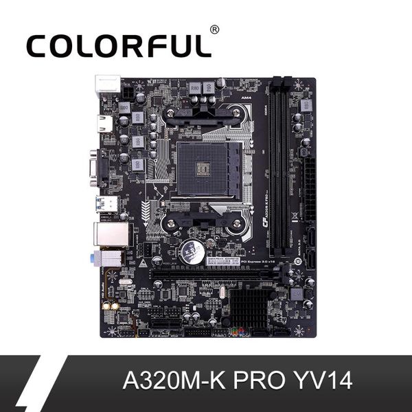 colorful a320m-k pro yv14 motherboard amd m-atx ryzen processors gaming a320 mainboard am4 ddr4 for socket usb3.0 sata3.0 hdmi
colorful a320m-k pro yv14 motherboard amd m-atx ryzen processors gaming a320 mainboard am4 ddr4 for socket usb3.0 sata3.0 hdmi