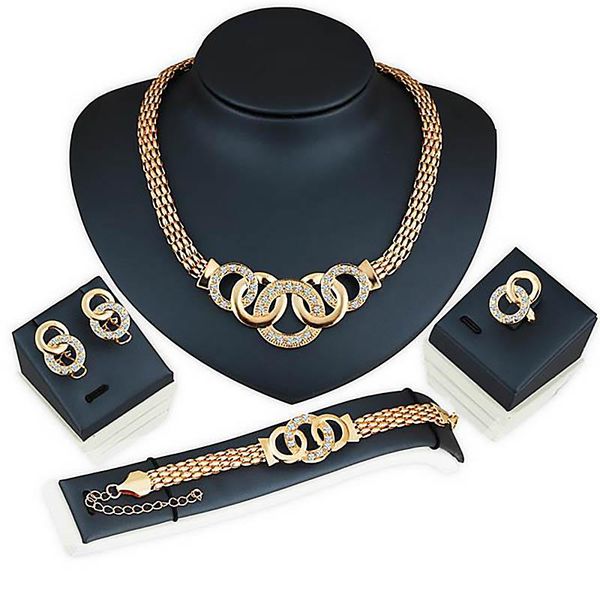 women vintage style luxury jewelry set bridal wedding gold color delicate necklace earrings ring bracelet set girl party jewelry, Silver
women vintage style luxury jewelry set bridal wedding gold color delicate necklace earrings ring bracelet set girl party jewelry, Silver