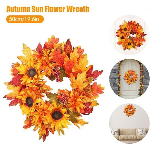 sun flower wreath natural rattan circle+maple handmade door pendant & hook perfect for thanksgiving festive decoration universal1
sun flower wreath natural rattan circle+maple handmade door pendant & hook perfect for thanksgiving festive decoration universal1
