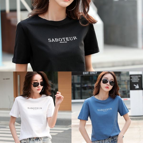 lyz7c 2020 summer cotton korean tshirtloose round neck printed short sleeve t-shirt for women's new bottomed shirt xtsj5, White
lyz7c 2020 summer cotton korean tshirtloose round neck printed short sleeve t-shirt for women's new bottomed shirt xtsj5, White
