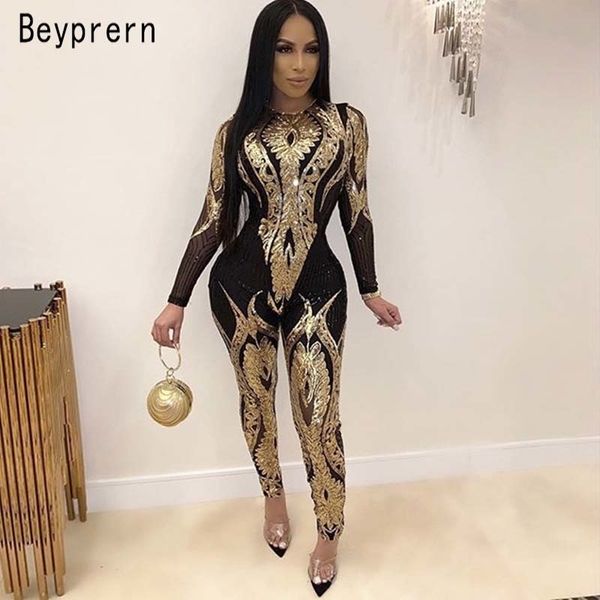 beyprern vintage overlay sequins jumpsuits womens glitter sequins long sleeve skinny romper bodysuit club overalls plus size y200422, Black;white
beyprern vintage overlay sequins jumpsuits womens glitter sequins long sleeve skinny romper bodysuit club overalls plus size y200422, Black;white