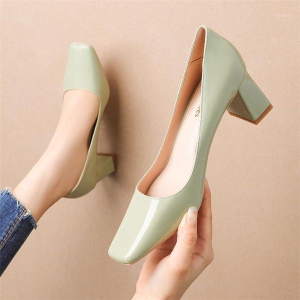 2020 women patent leather 6cm block high heels pumps bridal scarpin valentine lady square toe green red heels female party shoes1, Black
2020 women patent leather 6cm block high heels pumps bridal scarpin valentine lady square toe green red heels female party shoes1, Black