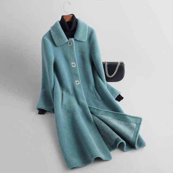 women's fur & faux women 2021 winter mid-long sheep shearing coat female granular real lamb jackets ladies solid color loose outwears m, Black
women's fur & faux women 2021 winter mid-long sheep shearing coat female granular real lamb jackets ladies solid color loose outwears m, Black