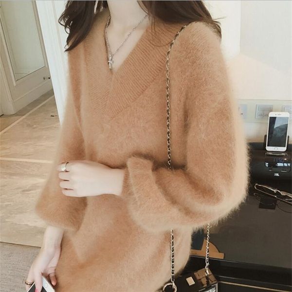 new women's coarse wool sweater warm spring autumn winter casual sleeved pullover 201130, White;black
new women's coarse wool sweater warm spring autumn winter casual sleeved pullover 201130, White;black