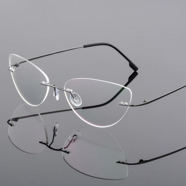 fashion sunglasses frames retro cat eye titanium glasses men transparent rimless optical clea eyeglasses women computer frameless fake spect, Black
fashion sunglasses frames retro cat eye titanium glasses men transparent rimless optical clea eyeglasses women computer frameless fake spect, Black