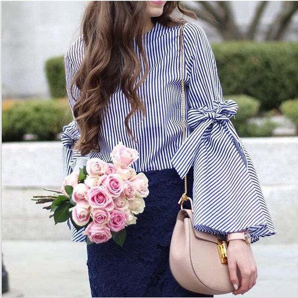 woman strip casual plus size women shirts european style woman blouse long sleeve shirts, White
woman strip casual plus size women shirts european style woman blouse long sleeve shirts, White