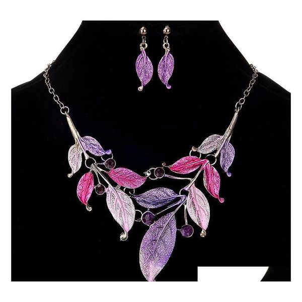 new europe vintage party casual jewelry set women's colorful drop glaze leaves neckl sqcqwq dh_seller2010, Silver
new europe vintage party casual jewelry set women's colorful drop glaze leaves neckl sqcqwq dh_seller2010, Silver