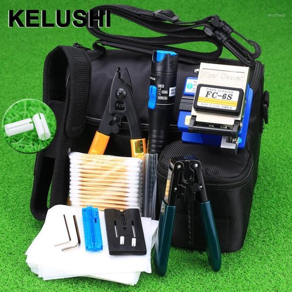 kelushi 13 pcs practical ftth fiber optic tool kit with fc-6s fiber cleaver and 5mw visual fault locator optic stripper1
kelushi 13 pcs practical ftth fiber optic tool kit with fc-6s fiber cleaver and 5mw visual fault locator optic stripper1
