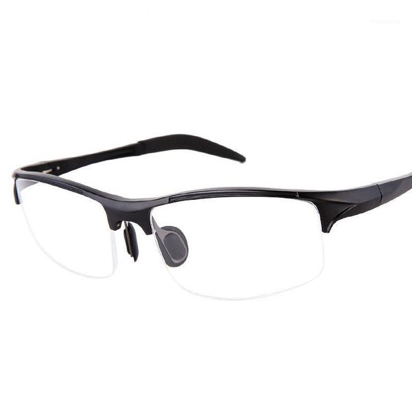 

jie.b aluminium magnesium alloy men glasses frame optical male eyewear myopia gafas spectacles1, Silver