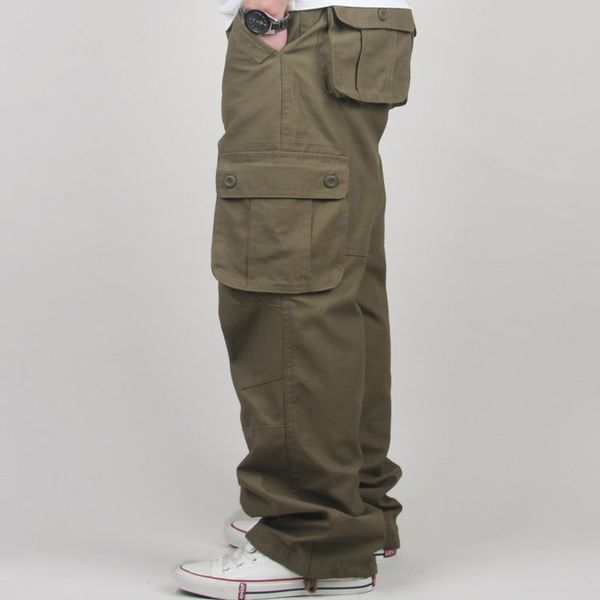 30-44 plus size men's cargo pants casual mens pant multi pocket military tactical long full length trousers lj201104, Black
30-44 plus size men's cargo pants casual mens pant multi pocket military tactical long full length trousers lj201104, Black