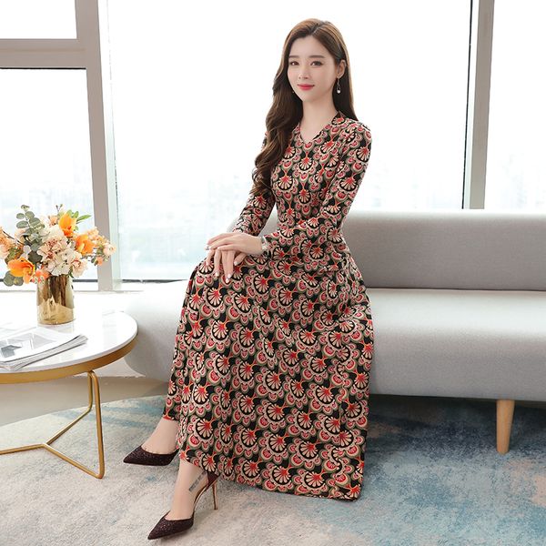 2021 new runway fashion autumn of the middle-waisted women with v floral elegant printing office dress long dresses rquj, Black;gray
2021 new runway fashion autumn of the middle-waisted women with v floral elegant printing office dress long dresses rquj, Black;gray