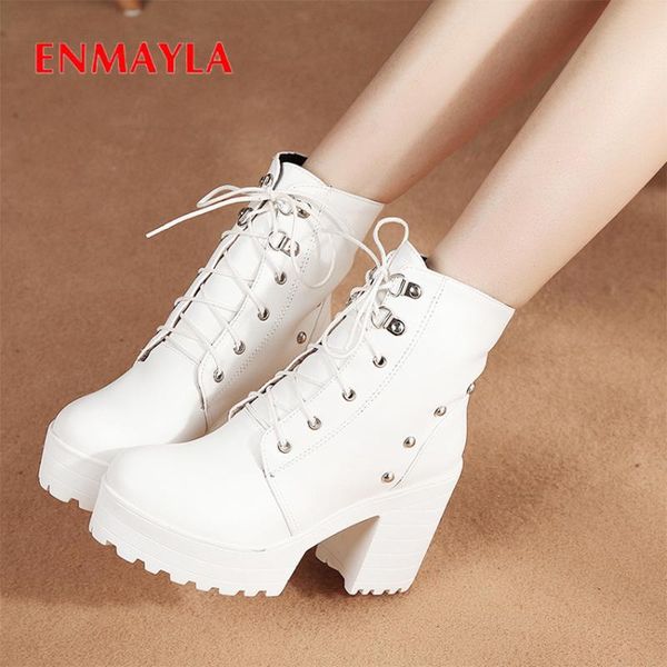 enmayla fashion shoes 2020 women shoes mid-calf lace-up round toe square heel pu motorcycle boots solid short plush winter boots, Black
enmayla fashion shoes 2020 women shoes mid-calf lace-up round toe square heel pu motorcycle boots solid short plush winter boots, Black