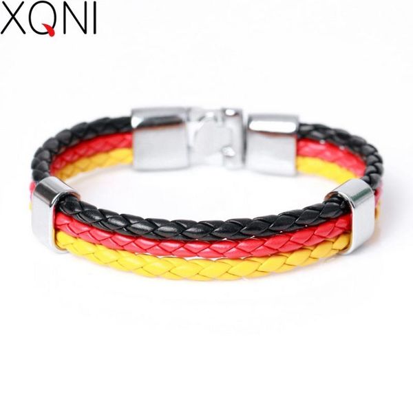 link, chain 2021 fashion multilayer bandage brand diy leather bracelets germany flag strands charm friendship bracelet for men., Black
link, chain 2021 fashion multilayer bandage brand diy leather bracelets germany flag strands charm friendship bracelet for men., Black