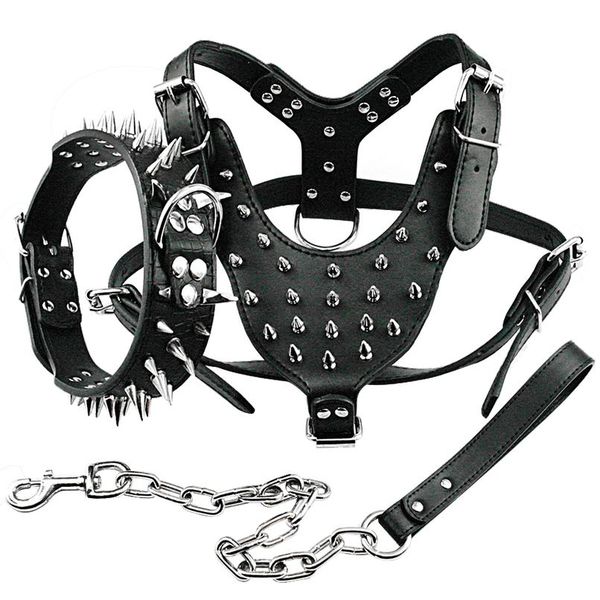 spiked studded leather dog pet collar harness leash 3pcs set walking pitbull boxer for medium la sqcvpj
spiked studded leather dog pet collar harness leash 3pcs set walking pitbull boxer for medium la sqcvpj