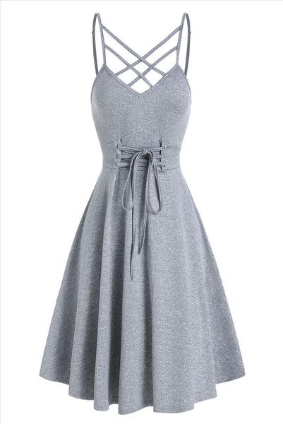 plus size casual dress front strappy lace up mini cami dress sleeveless women elegant party dress robe femme 3xl, Black;gray
plus size casual dress front strappy lace up mini cami dress sleeveless women elegant party dress robe femme 3xl, Black;gray