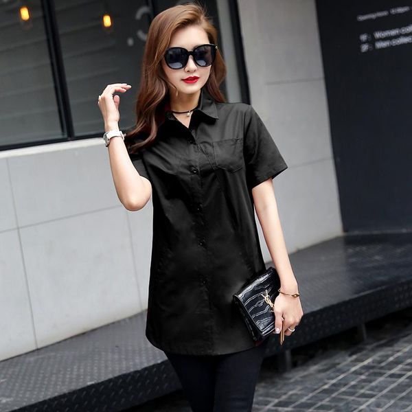 casual cotton short sleeve blouse women loose office formal shirt female fashion red wine cardigan, White
casual cotton short sleeve blouse women loose office formal shirt female fashion red wine cardigan, White