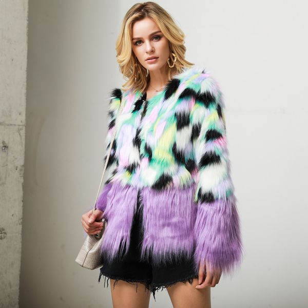 rainbow color fur coat women plus size long sleeves faux fur overcoat open front autumn winter warm pocket jacket a40 201019, Black
rainbow color fur coat women plus size long sleeves faux fur overcoat open front autumn winter warm pocket jacket a40 201019, Black