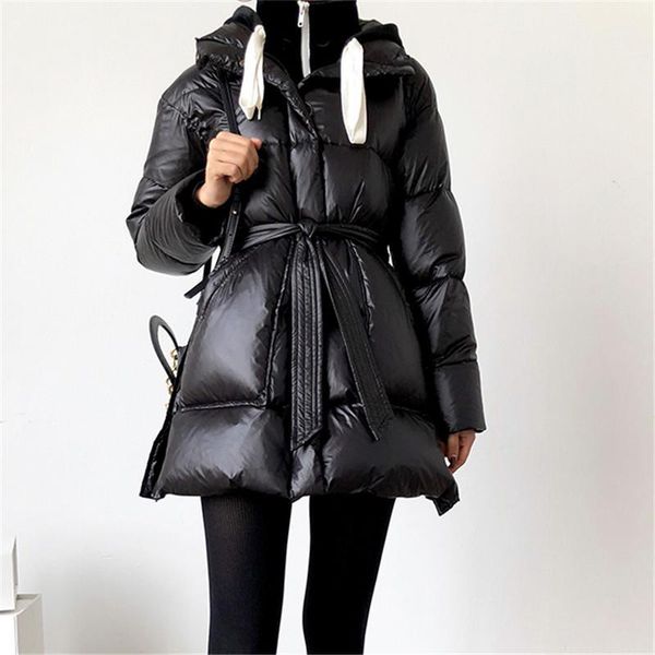 women's down & parkas 2021 black jacket female winter white glossy hooded waist slim fashion casual outerwear women1
women's down & parkas 2021 black jacket female winter white glossy hooded waist slim fashion casual outerwear women1