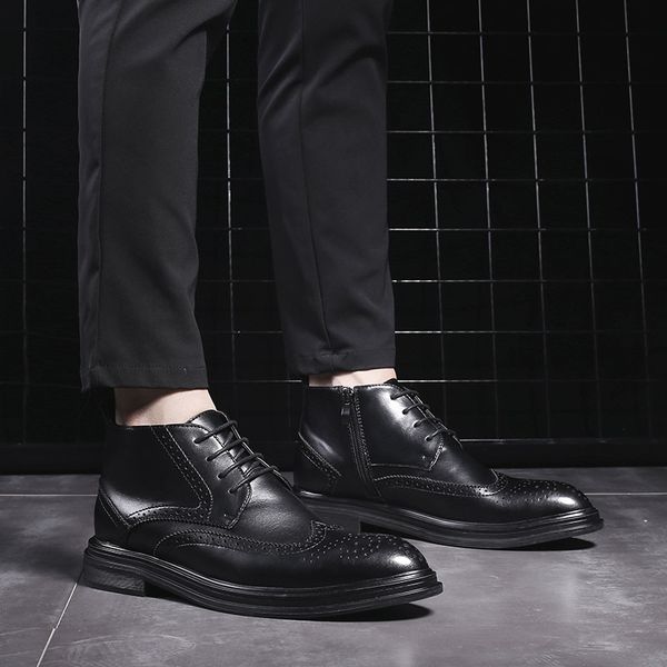 2020 new taobao fashion british pointed leather boots carved casual mens boots large size foreign trade booties model no. 78092-z, Black
2020 new taobao fashion british pointed leather boots carved casual mens boots large size foreign trade booties model no. 78092-z, Black
