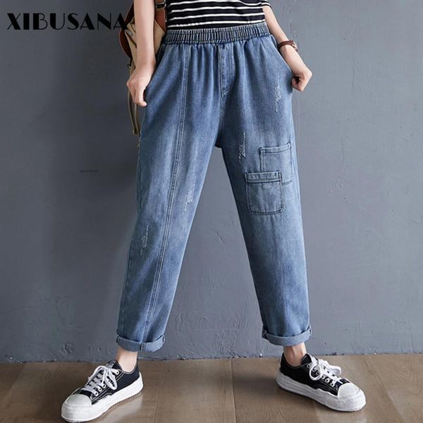 women's jeans xibusana pants for elastic high waist solid loose 2021 autumn spliced harem casual denim trousers female, Blue
women's jeans xibusana pants for elastic high waist solid loose 2021 autumn spliced harem casual denim trousers female, Blue