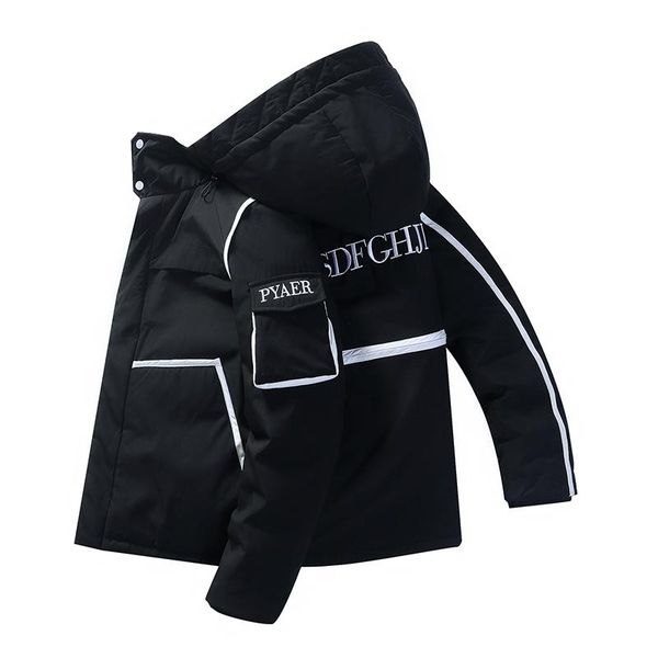 2020 the new men youth cotton padded casual streetwear winter male warm jacket solid hooded zipper thick coat, Black
2020 the new men youth cotton padded casual streetwear winter male warm jacket solid hooded zipper thick coat, Black