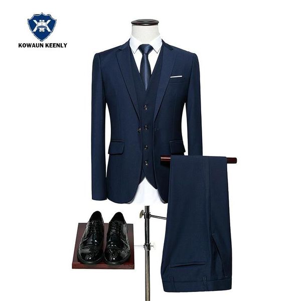 3 piece men's suit set wedding dress groomsmen tuxedos for men solid prom suit formal business with pants dinner jacket, White;black
3 piece men's suit set wedding dress groomsmen tuxedos for men solid prom suit formal business with pants dinner jacket, White;black