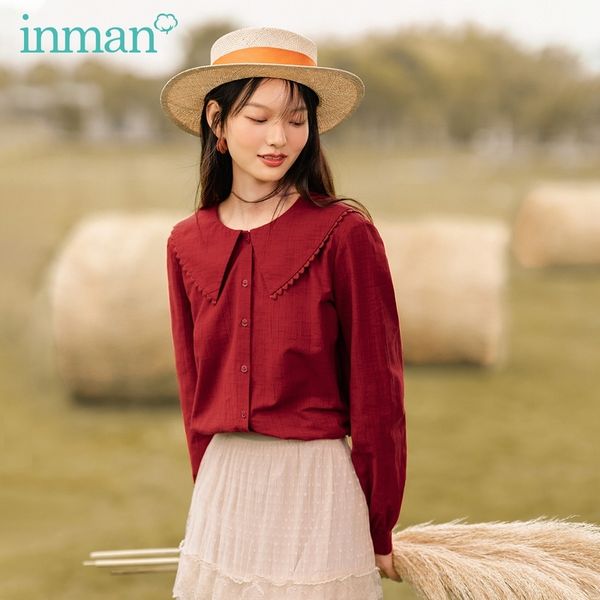 inman autumn new arrival vintage peter pan collar large lapel wavy edge embroidered cotton lantern and long sleeve elegant 201201, White
inman autumn new arrival vintage peter pan collar large lapel wavy edge embroidered cotton lantern and long sleeve elegant 201201, White