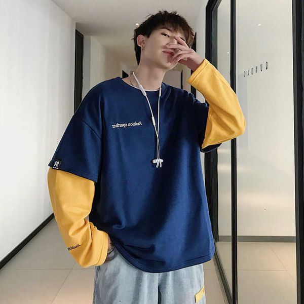 plus size medium large plus size fake two hoodies for autumn men's round neck loose fitting outerwear 2021 casual long sleeve tshirt, Black
plus size medium large plus size fake two hoodies for autumn men's round neck loose fitting outerwear 2021 casual long sleeve tshirt, Black