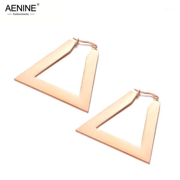 aenine style rose gold stainless steel jewelry hollowed out triangular hoop earrings for women party gifts brincos ae180661, Golden;silver
aenine style rose gold stainless steel jewelry hollowed out triangular hoop earrings for women party gifts brincos ae180661, Golden;silver