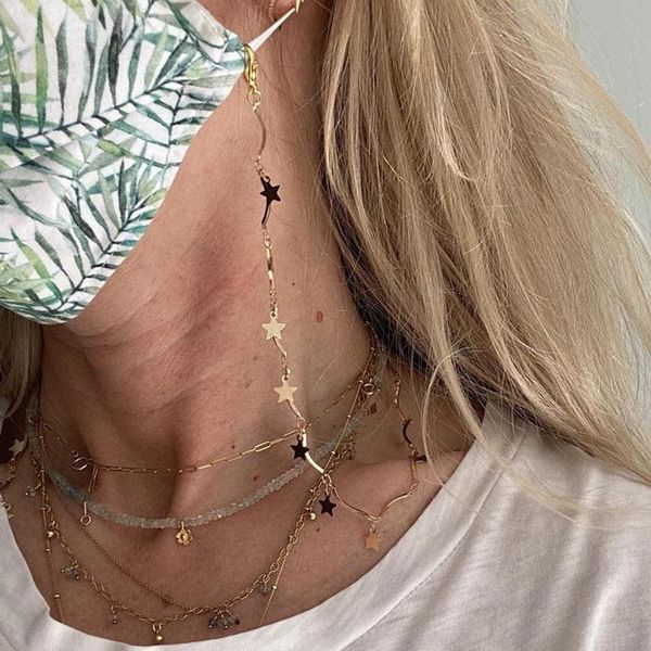 2020 punk metal gold color star charm mask chain chic simple face mask chain holder necklace sunglasses chain accessories h jllulm
2020 punk metal gold color star charm mask chain chic simple face mask chain holder necklace sunglasses chain accessories h jllulm