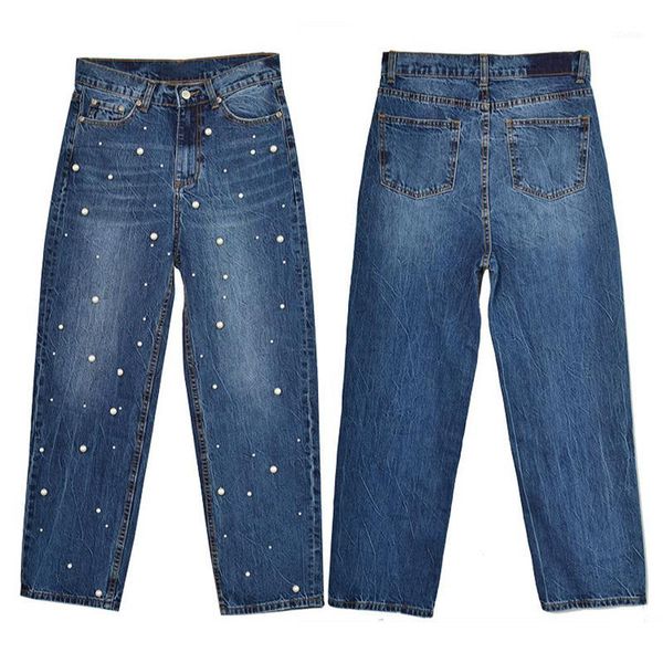 women's jeans women loose boyfriends wide leg pants high waist fashion pearl nail bead denim personality vintage retro trousers1, Blue
women's jeans women loose boyfriends wide leg pants high waist fashion pearl nail bead denim personality vintage retro trousers1, Blue