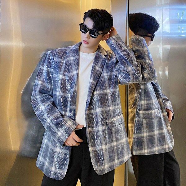 men's suits & blazers 2021 autumn the suit listing korean style hair stylist loose handsome nightclub trendy black frock coat, White;black
men's suits & blazers 2021 autumn the suit listing korean style hair stylist loose handsome nightclub trendy black frock coat, White;black