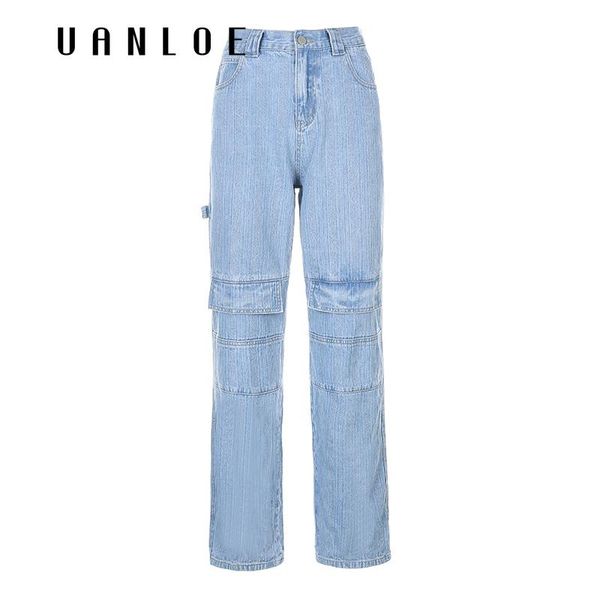 streetwear pockets patchwork women high waist jeans fashion vintage female loose wide leg denim pants straight trousers, Blue
streetwear pockets patchwork women high waist jeans fashion vintage female loose wide leg denim pants straight trousers, Blue