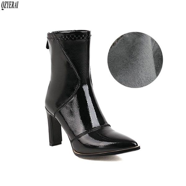 boots qzyerai arrival winter women shoes mid-calf fashion western female snow size 34-48, Black
boots qzyerai arrival winter women shoes mid-calf fashion western female snow size 34-48, Black