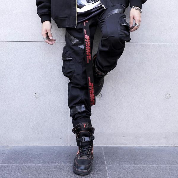 fashion harem pants for men fashion high street leather splice pocket casual cargo long pants1, Black
fashion harem pants for men fashion high street leather splice pocket casual cargo long pants1, Black